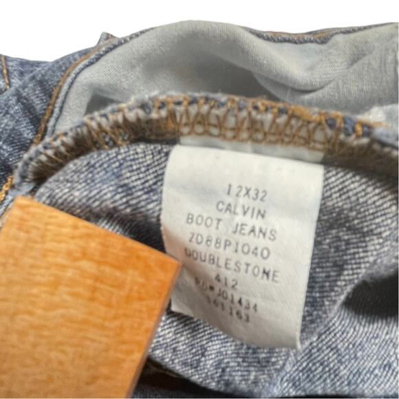VTG Y2k Calvin Klein High Rise Bootcut Jeans SIZE 12 Womens 100% Cotton Denim - Picture 6 of 7